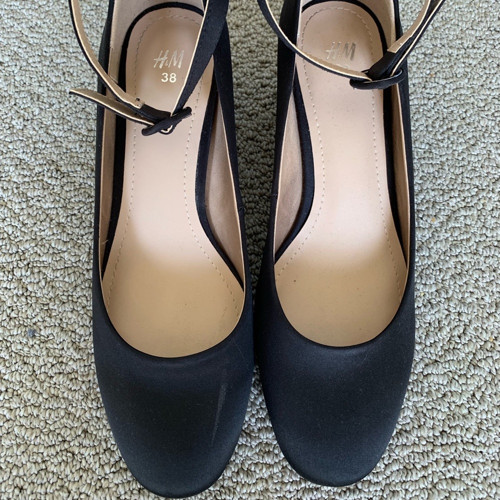 H&M chunky heels with ankle strap